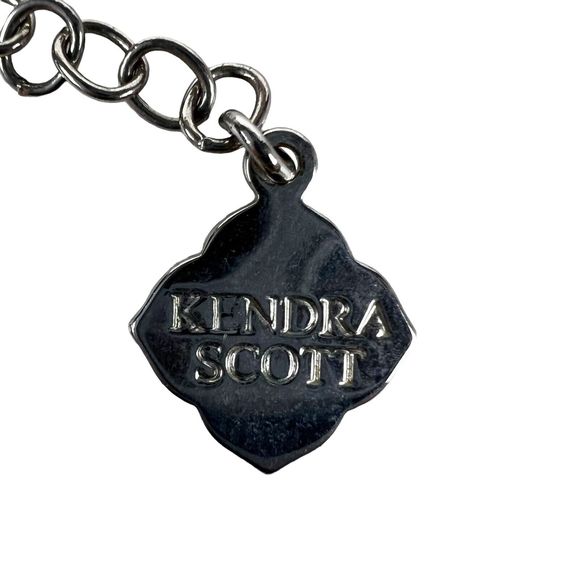 Kendra Scott Signature Rayne Tassel Pendant Necklace Howlite Long Silvertone - Picture 6 of 9